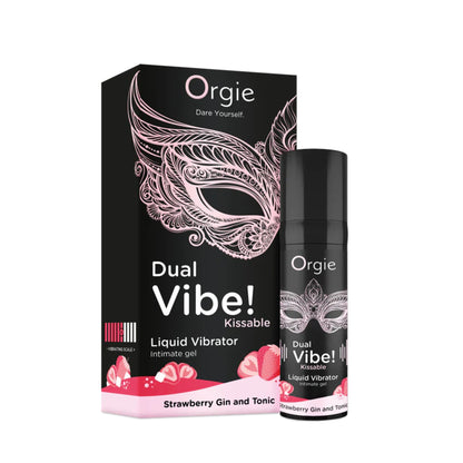 vibratore liquido dual vibe strawberry gin and tonic 15ml orgie