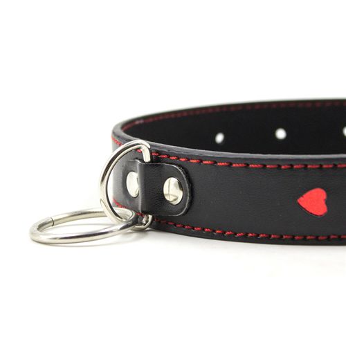 Collar and leash fetish heart