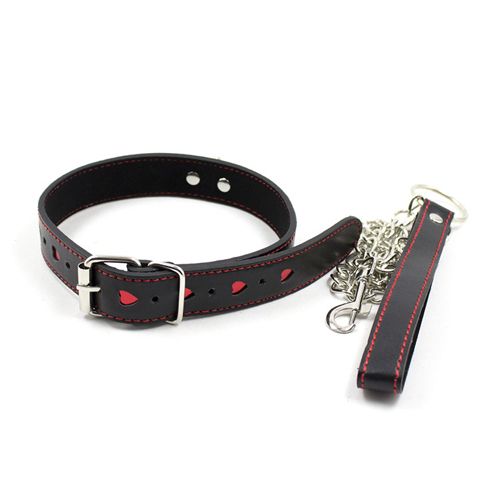 Collar and leash fetish heart