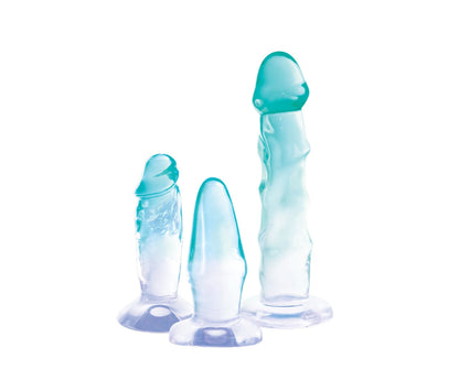 Kit 3 realistic dildos Parti Sapphire Blue