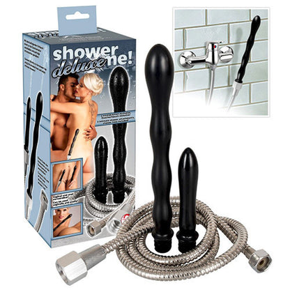 Anal shower with phallus cleaner