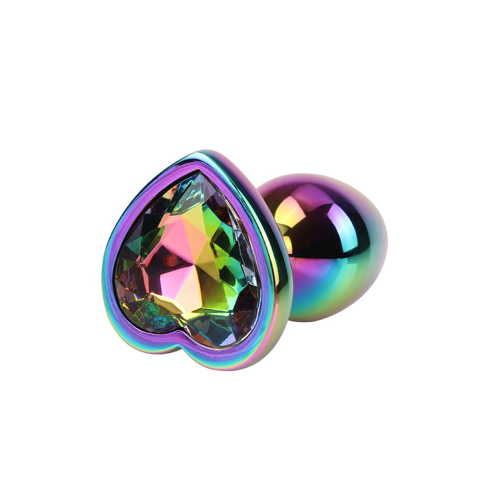 Rainbow Heart Gem Anal Plug Ø 2,7 cm