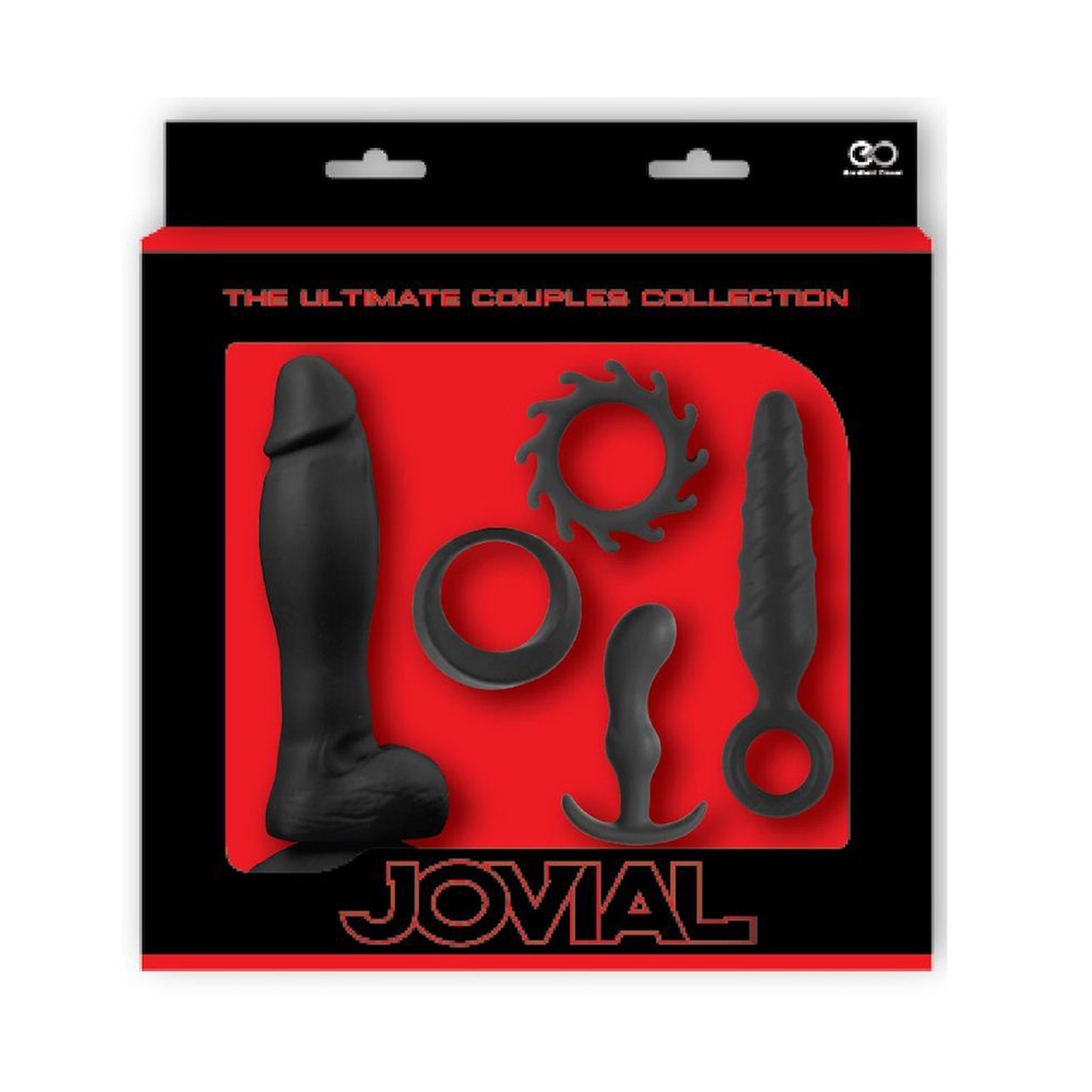 Jovial anal sex kit with realistic dildo and cock rings